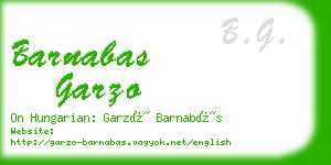 barnabas garzo business card